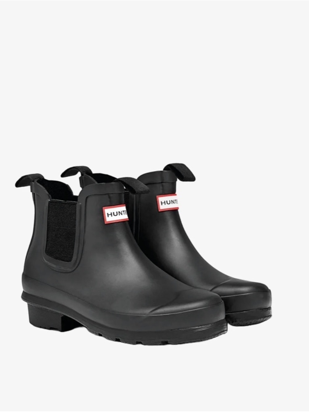 HUNTER Black Chelsea Rain Boots - Kids US 5